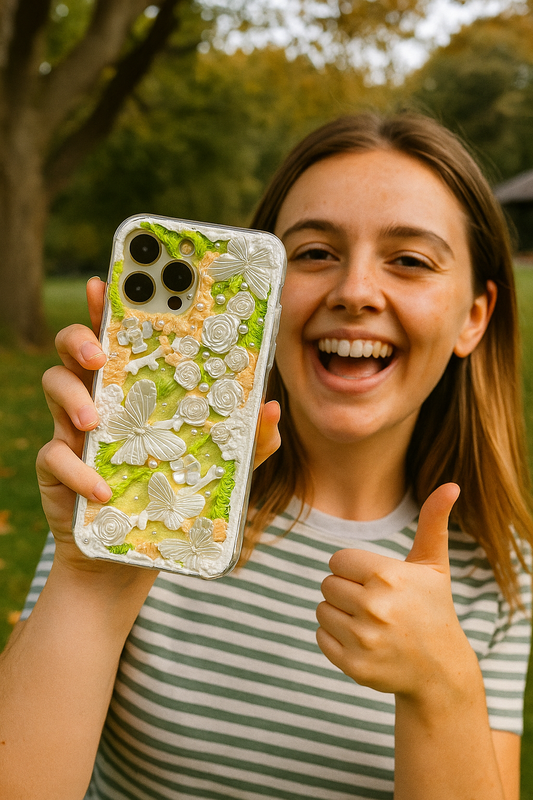 🌸 Whipped Cream Wonderland: Your Phone's Fairy Forest Makeover! 🍃✨