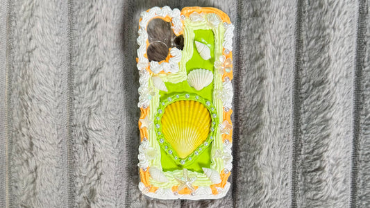 Handmade Seashell Phone Case – Mermaidcore Beach Aesthetic, Y2K Style
