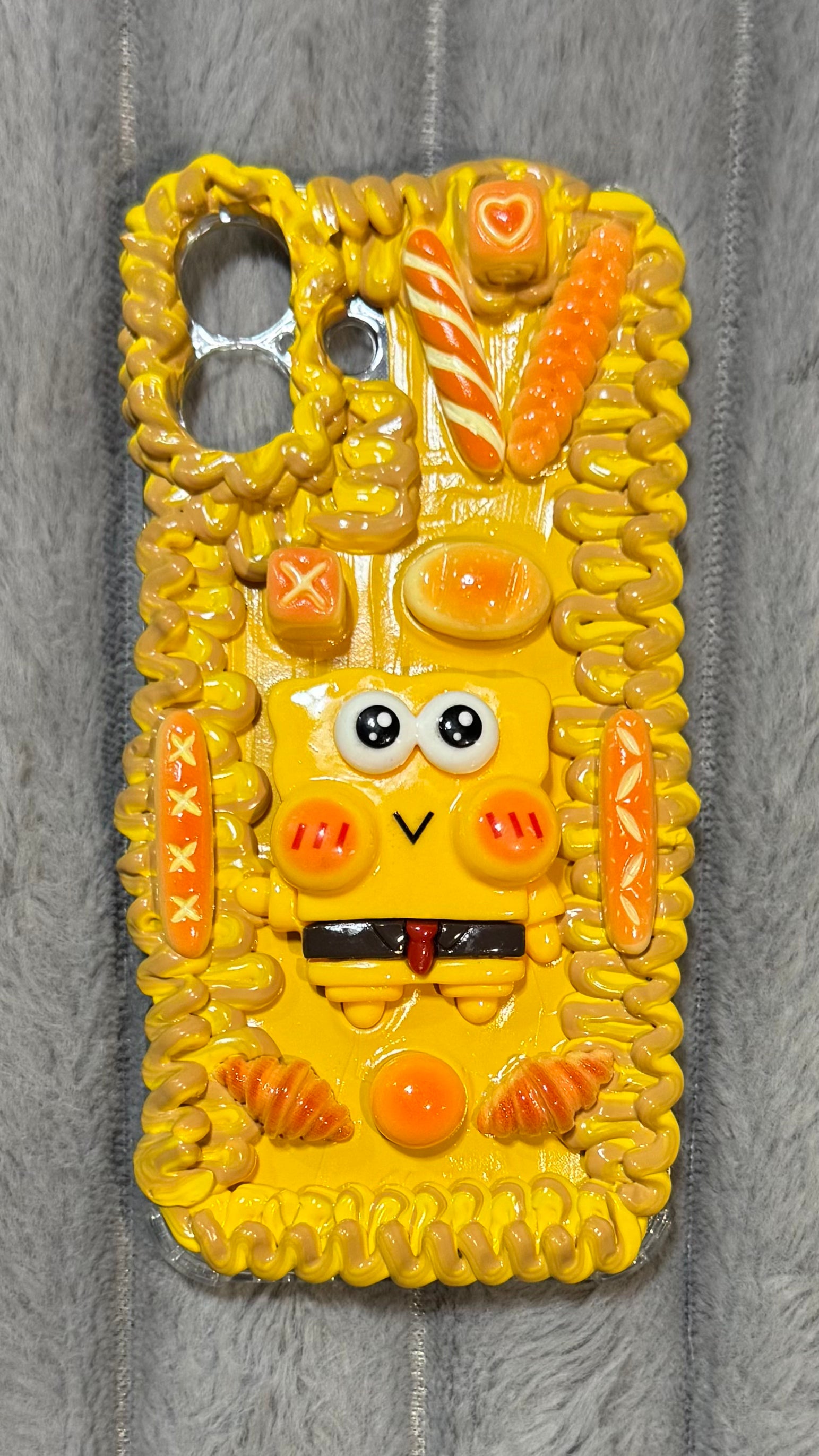 Kawaii 3D Squishy Bread Phone Case Cute Cream Style Cover for iPhone Creamy Cases Kawaii 3D Squishy Bread Phone Case Cute Cream Style Cover for iPhone Creamy Cases