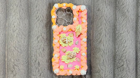Handmade Pink Seashell Decoden Phone Case – Kawaii Beach Vibes