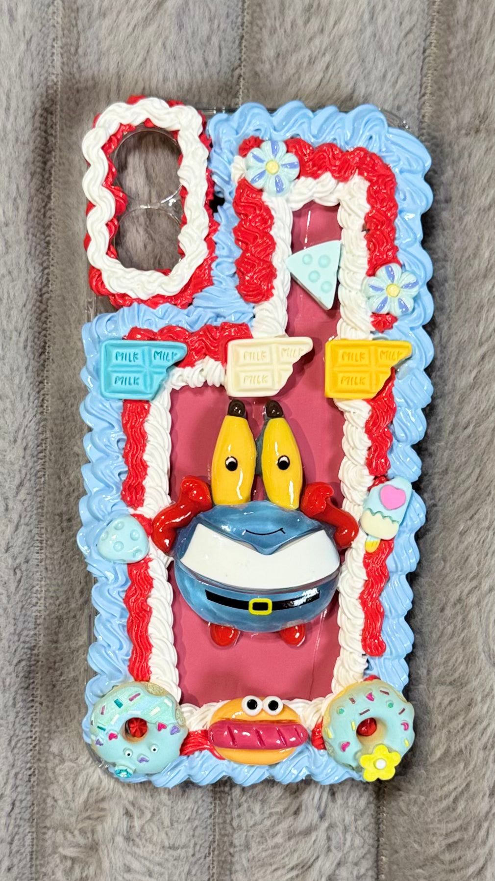 🍔 Handmade Miniature Food Ring with Mr. Krabs
