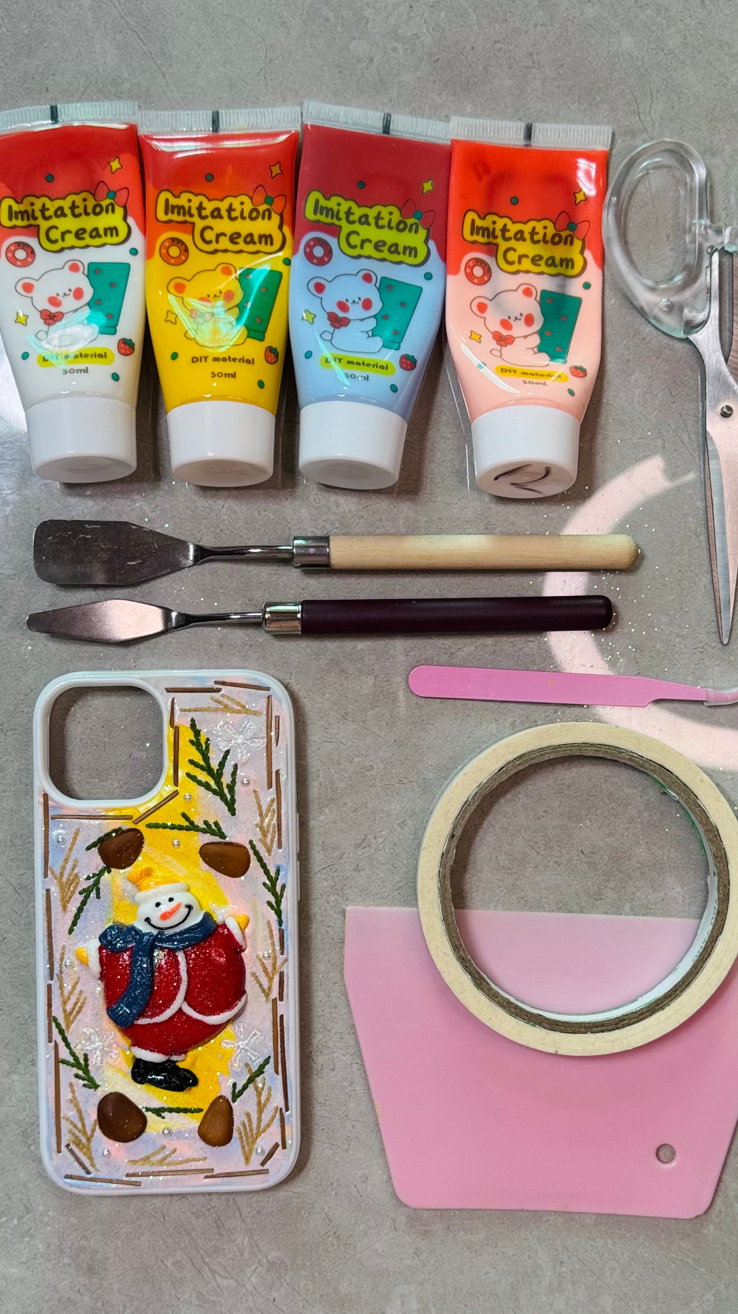 Cute Snowman Christmas Phone Case – Handmade Winter Design