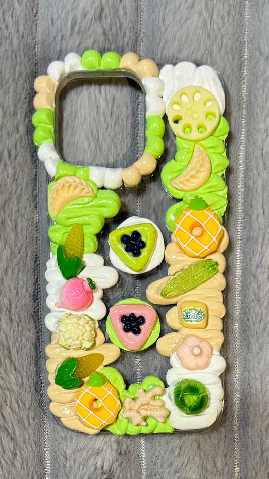 🍈 Fresh Fantasy Cream Case – Tropical Fruit Dream 🍍