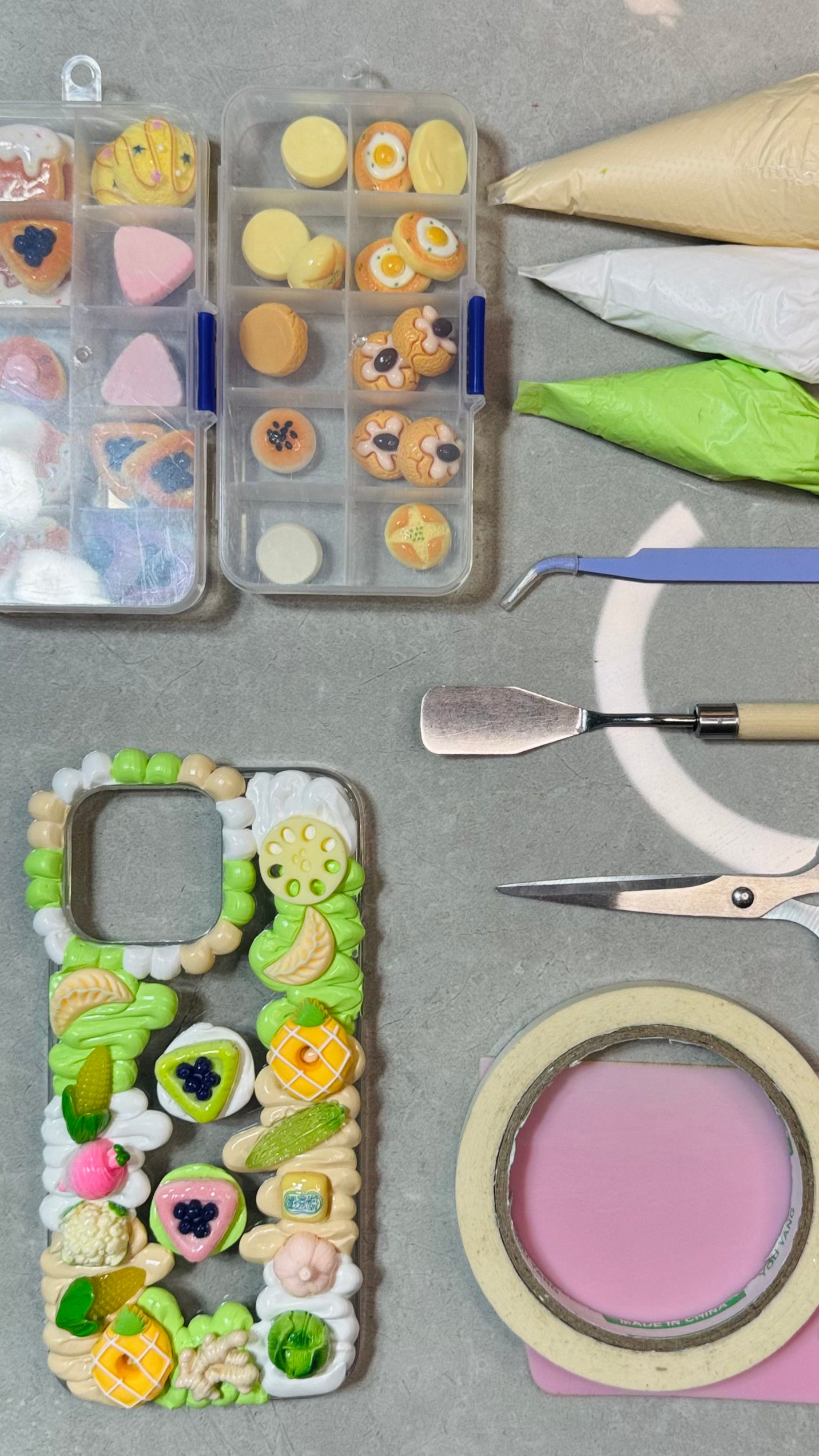 ๐ Fresh Fantasy Cream Case โ Tropical Fruit Dream ๐.materials