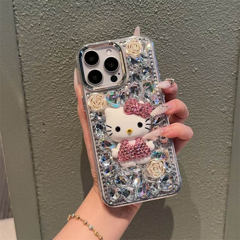 ✨ Gyaru Bling Hello Kitty Crystal iPhone Case ✨