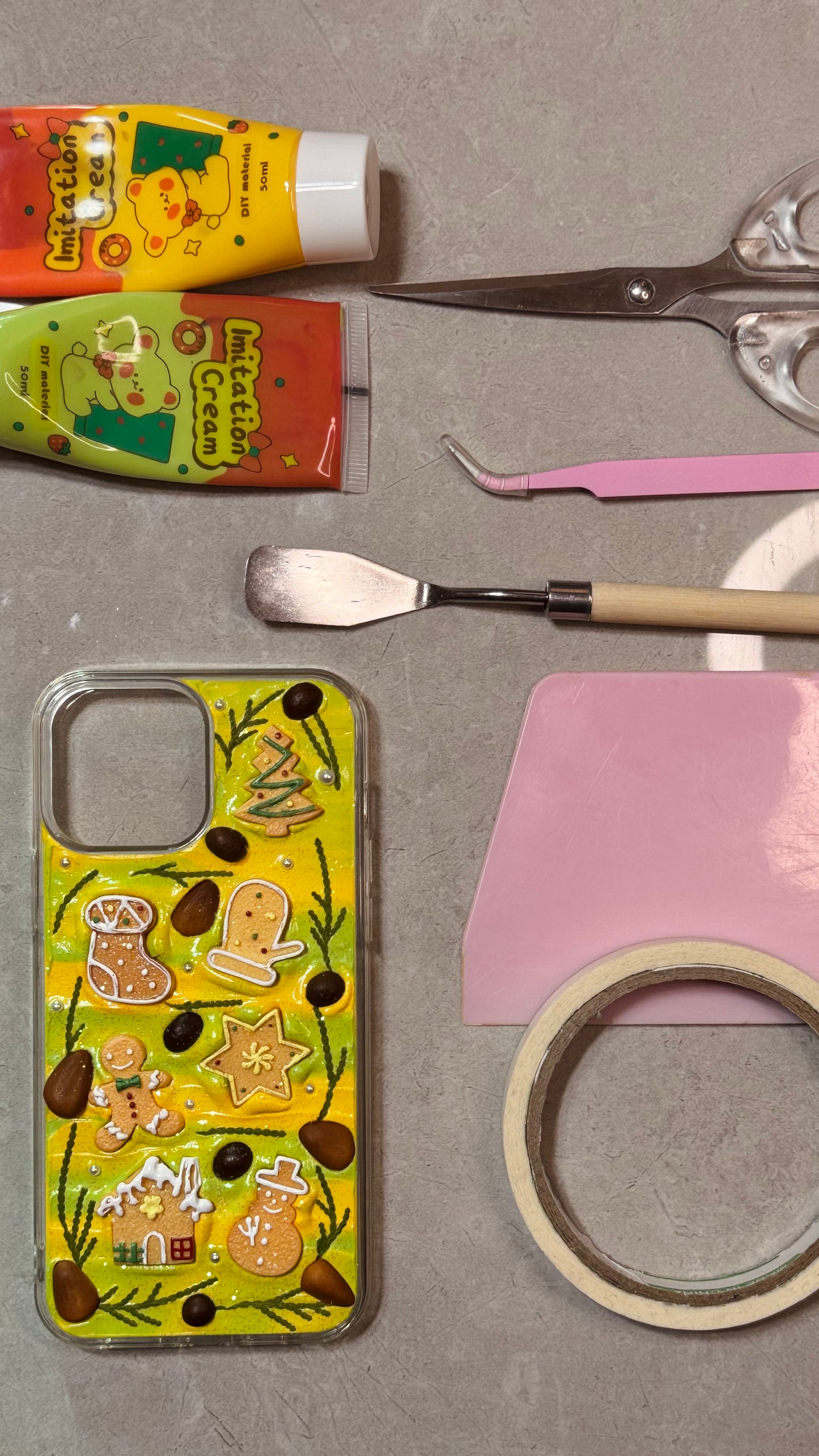 Handmade Christmas Cookie Phone Case – Festive Gingerbread