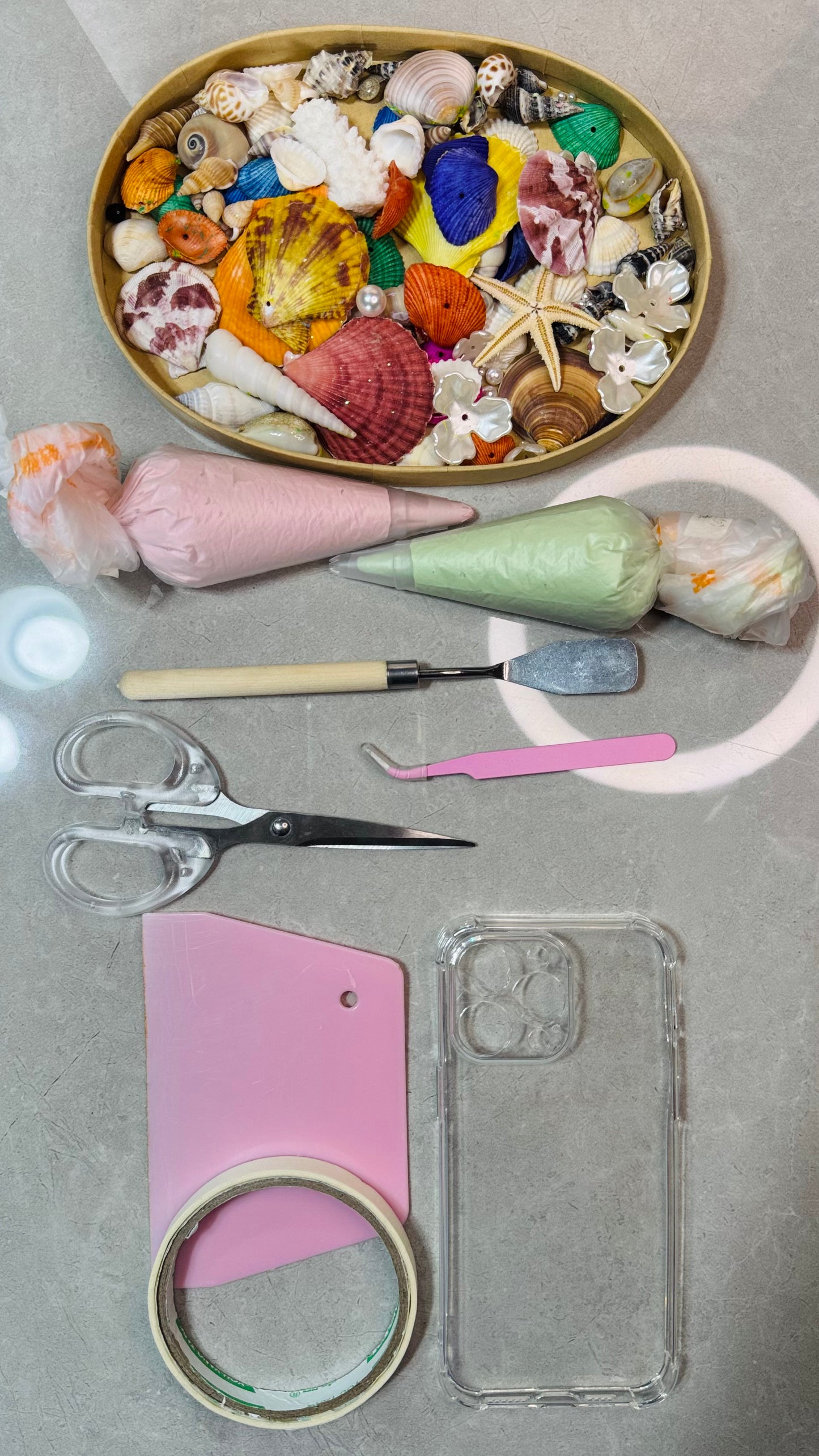 🌸 Pastel Pearl Garden Cream Phone Case – Handmade Fairycore Elegance