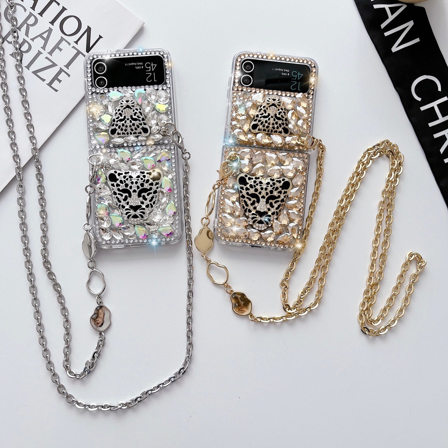 Funda para teléfono hecha a mano con pegamento crema “Vibrant Bloom”