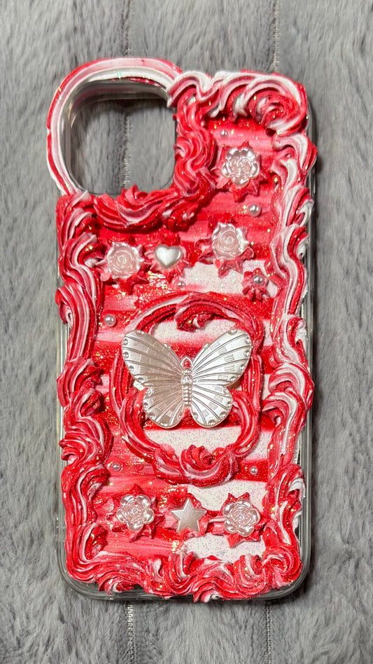 Red Whipped Cream Butterfly Phone Case – Sweet Fantasy