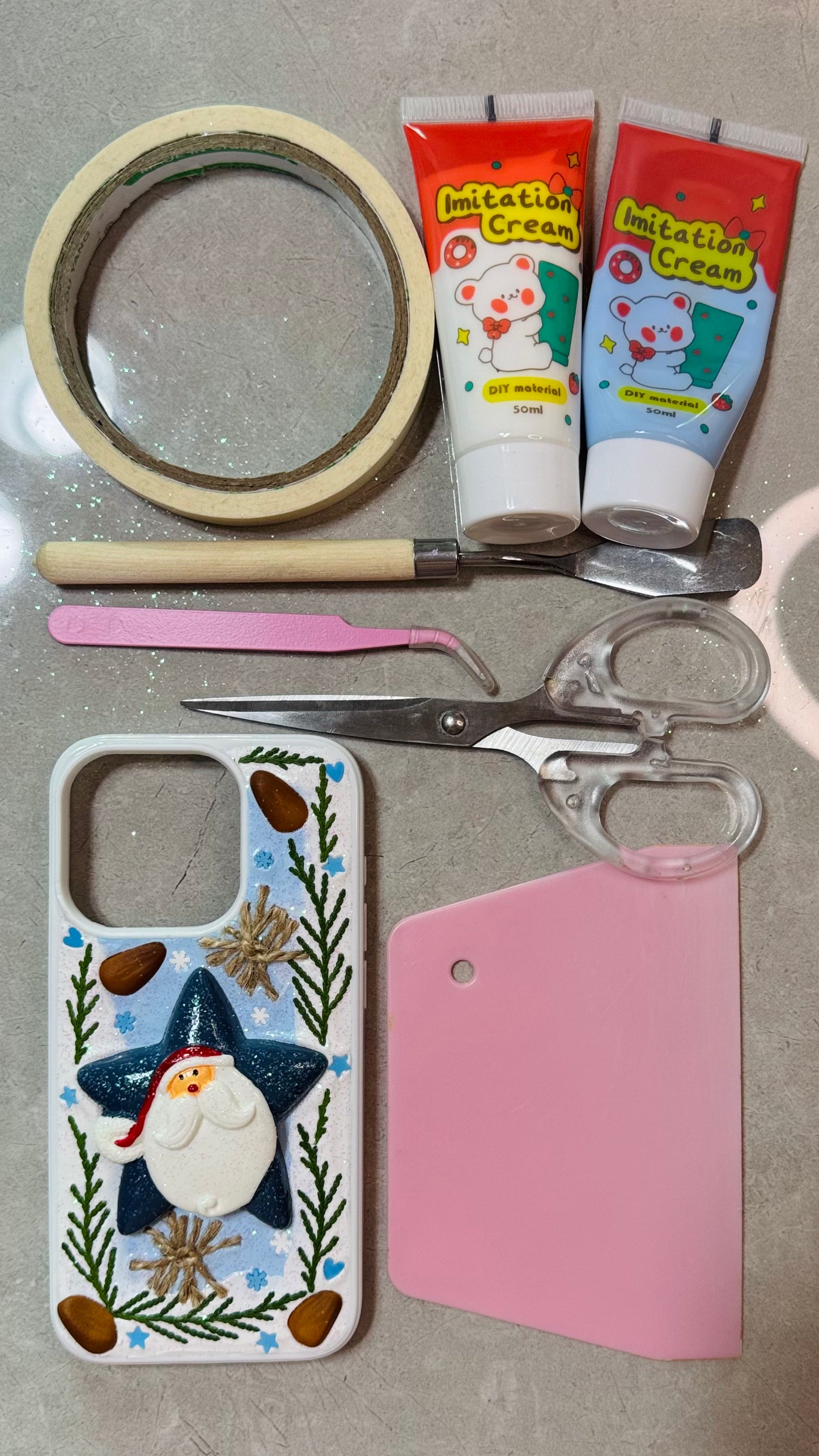 Handmade Santa Star Christmas Phone Case – Winter Edition