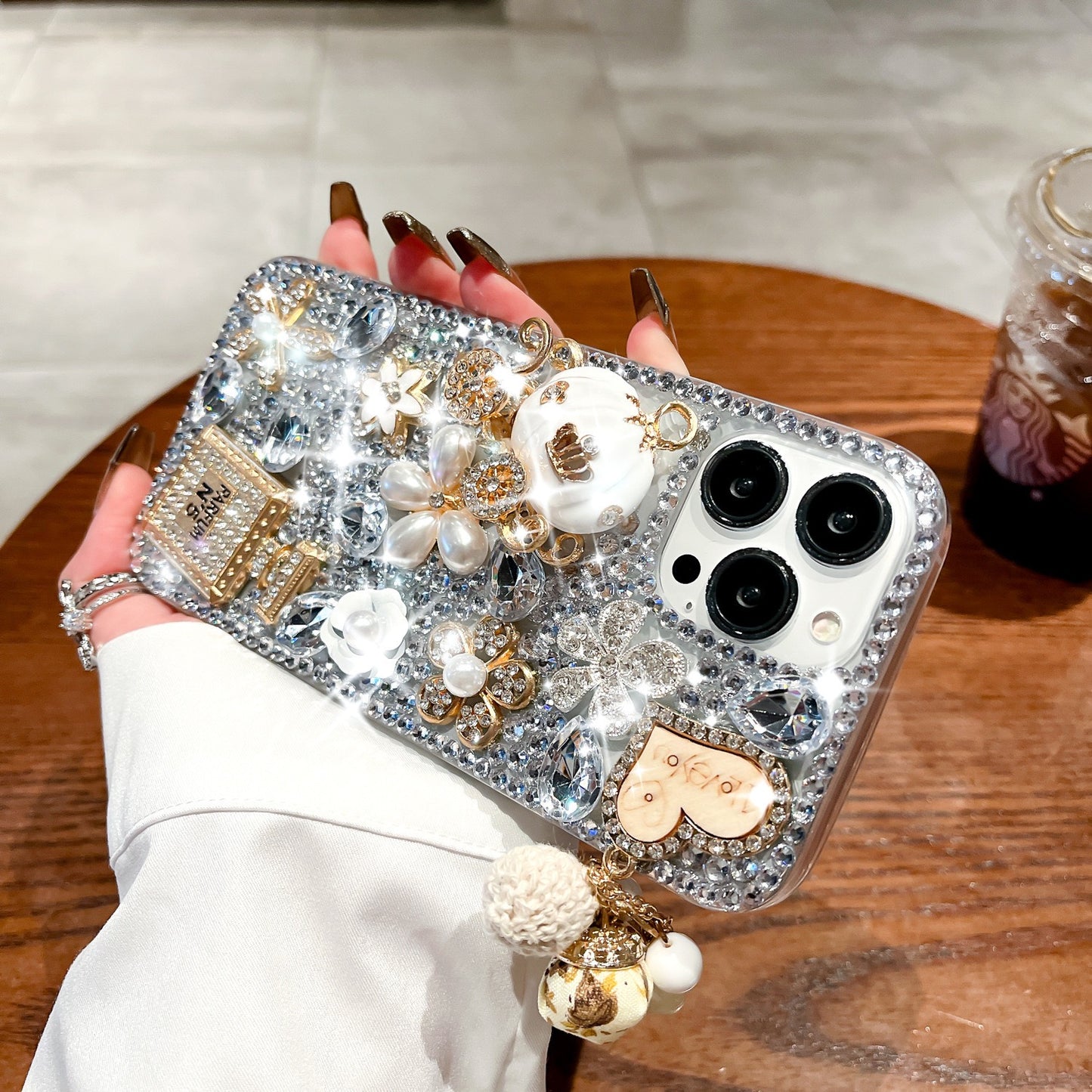 ✨ Luxury Bling Perfume & Teddy Crystal iPhone Case ✨3