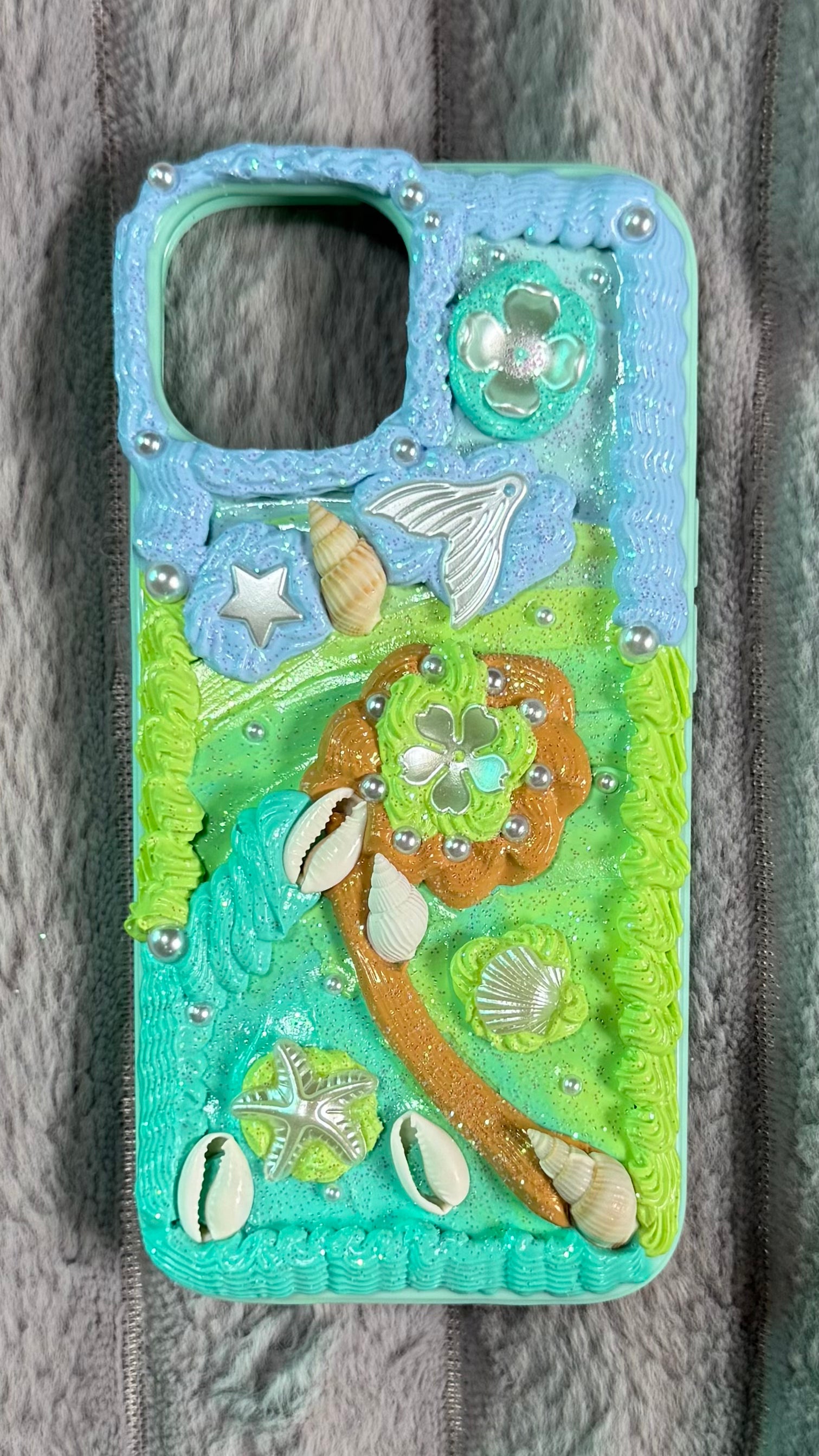 Mermaid Ocean Garden Seashell Cream Phone Case Creamy Cases Mermaid Ocean Garden Seashell Cream Phone Case Creamy Cases