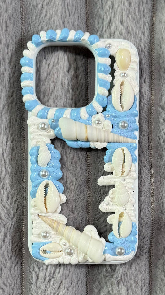 ✨ Ocean Dream Seashell Cream Phone Case – Handmade ✨.2