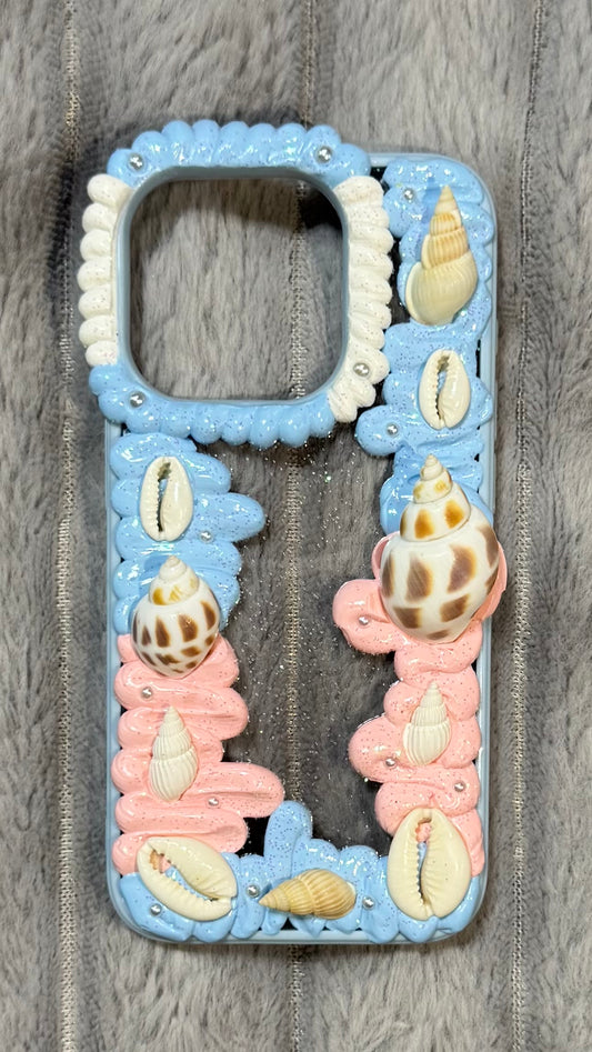 Ocean Dream Seashell Cream Phone Case – Handmade Art.2