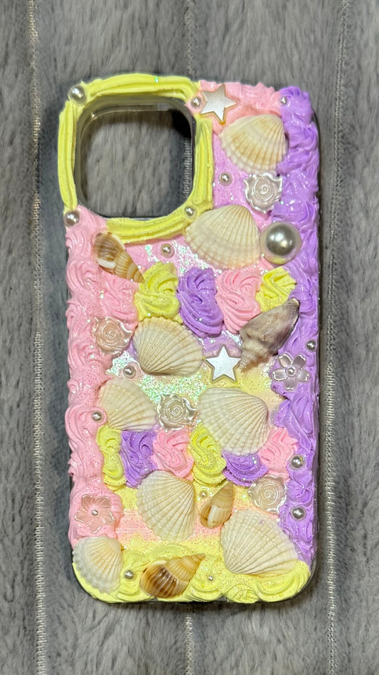 Ocean Mermaid Core Glitter Case, Handmade Shell Resin Art.2