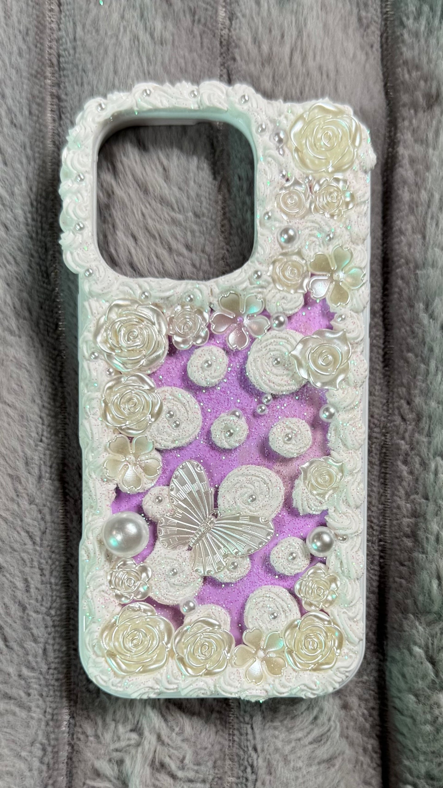 Pearl Blossom Butterfly | Elegant Handmade 3D Phone Case.2