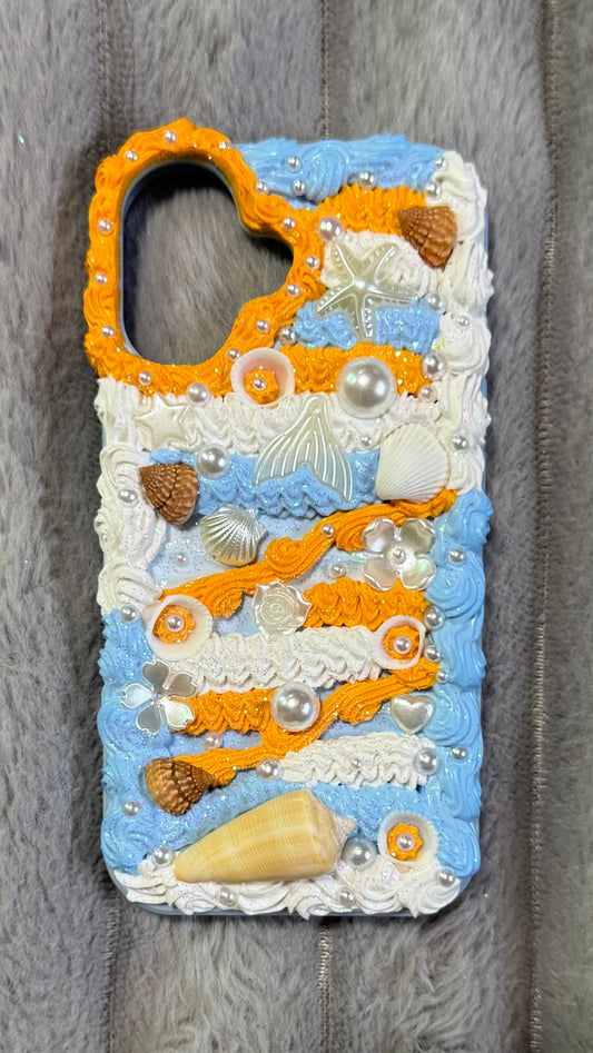 🌊 Seashell Dreams | Handmade Ocean Cream Phone Case.2