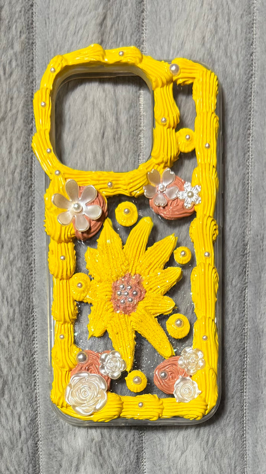 Sunny Bloom Whipped Cream Phone Case