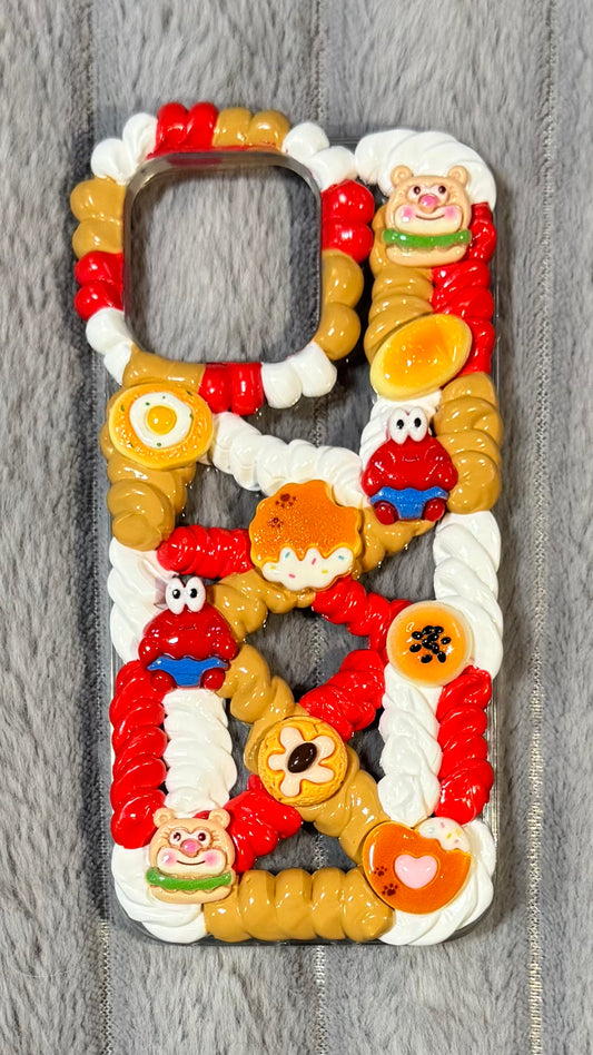 🍩 Sweet Fantasy Breakfast Case – Cute 3D Whipped Design