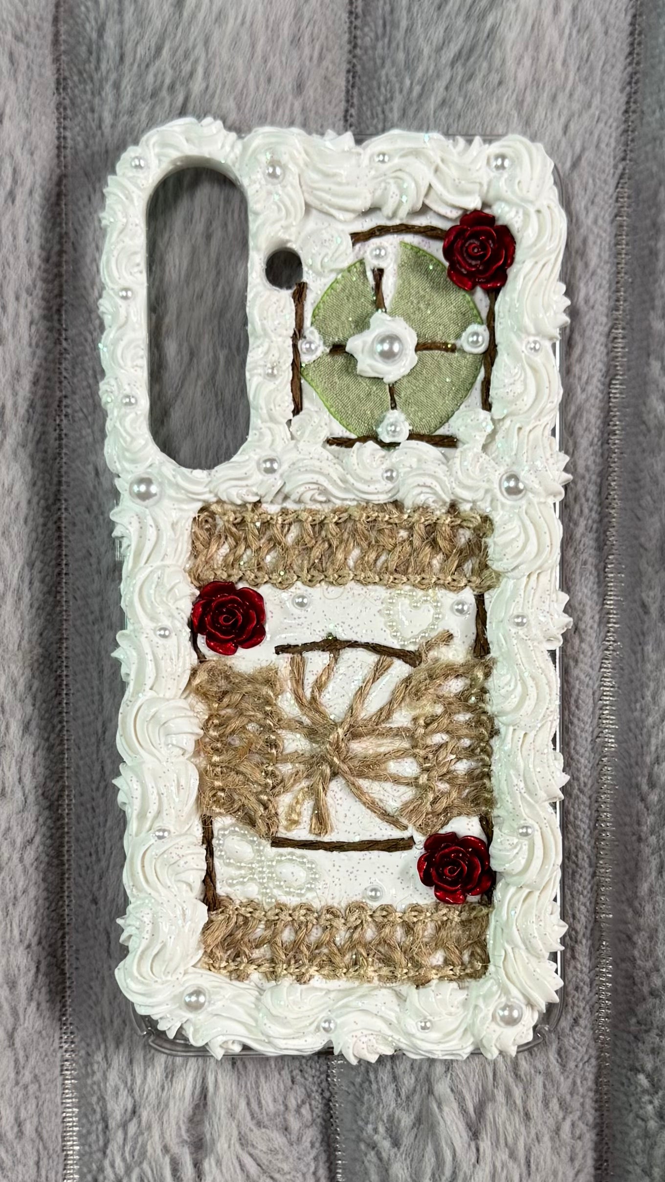 Vintage Rose Lace Whipped Cream Phone Case.2
