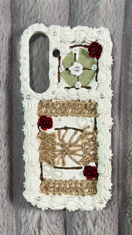 Vintage Rose Lace Whipped Cream Phone Case.2