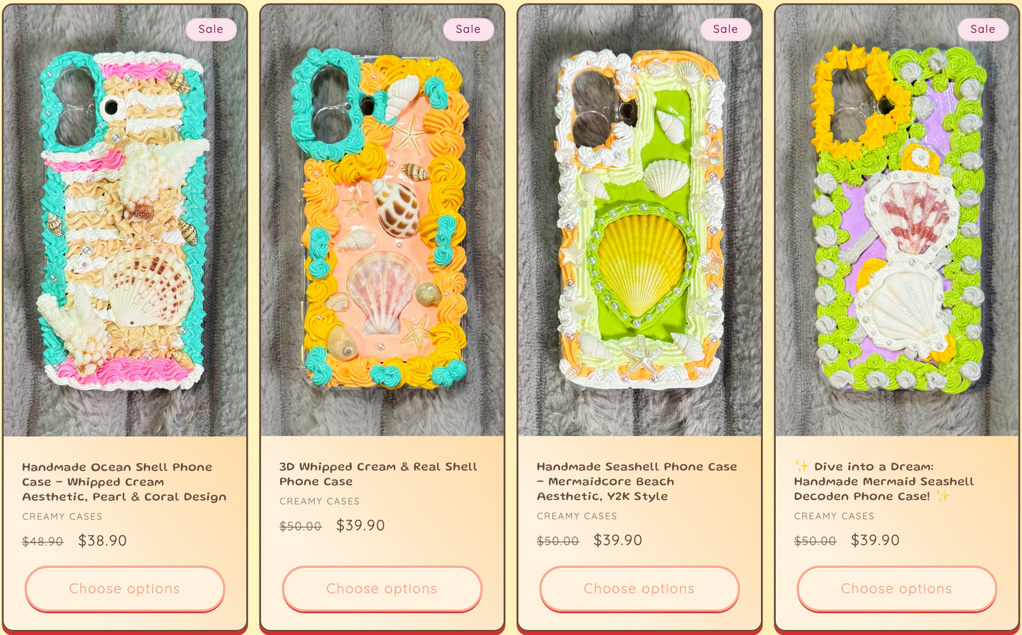 Funda para teléfono hecha a mano con pegamento crema “Vibrant Bloom”