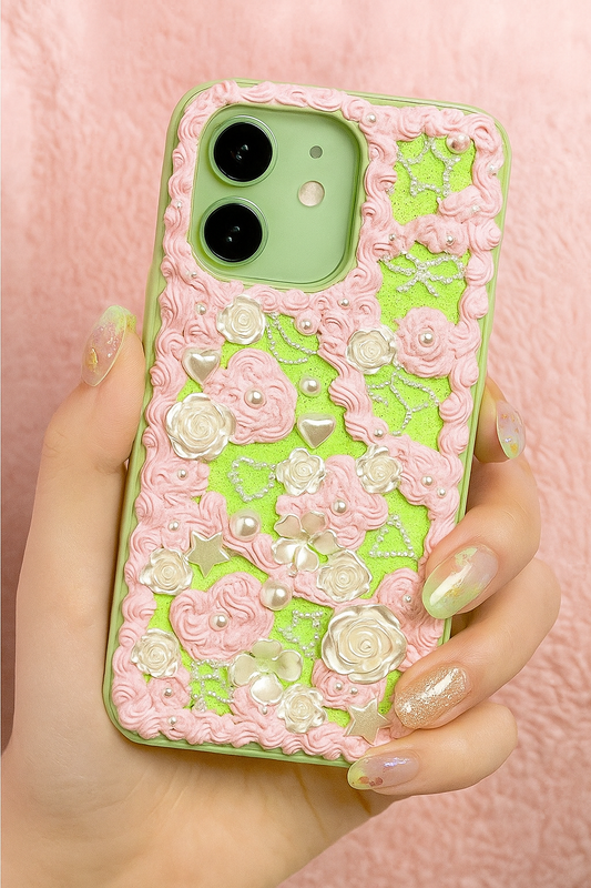 🌸 Pink Whipped Cream Floral Phone Case: Sweet Protection for Your Device 🌸