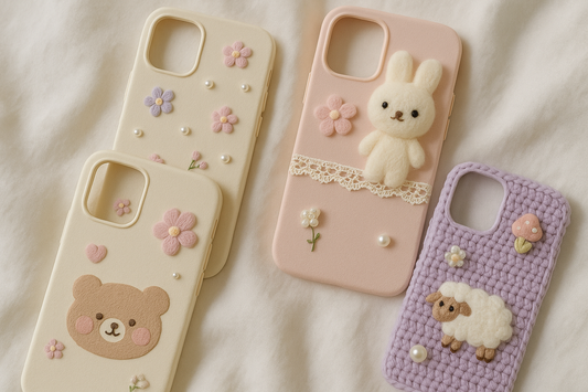Capas de celular fofas feitas à mão, únicas no mundo
