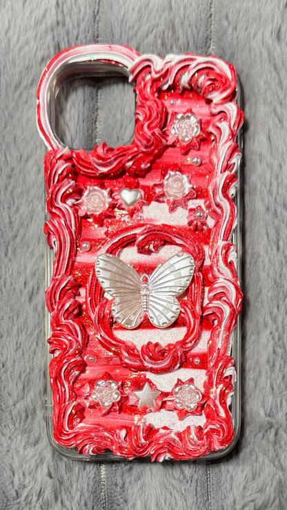 Red Whipped Cream Butterfly Phone Case – Sweet Fantasy