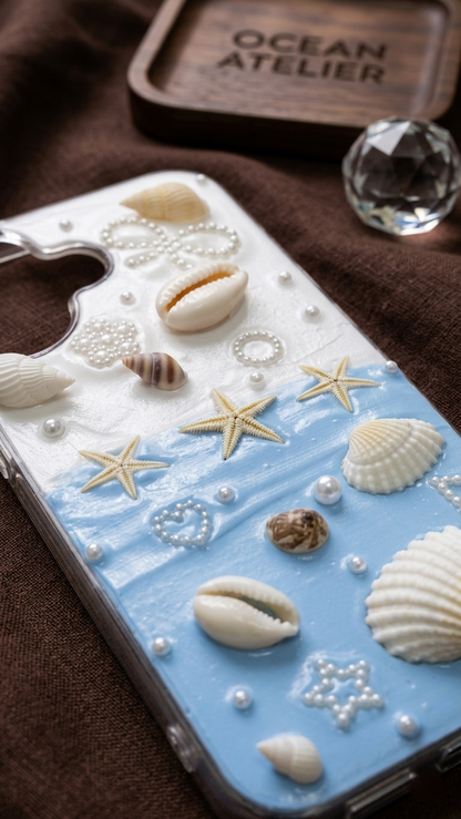 3D Shell & Pearl Handmade Decoden Case