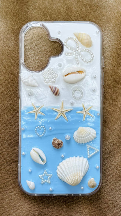 3D Shell & Pearl Handmade Decoden Case