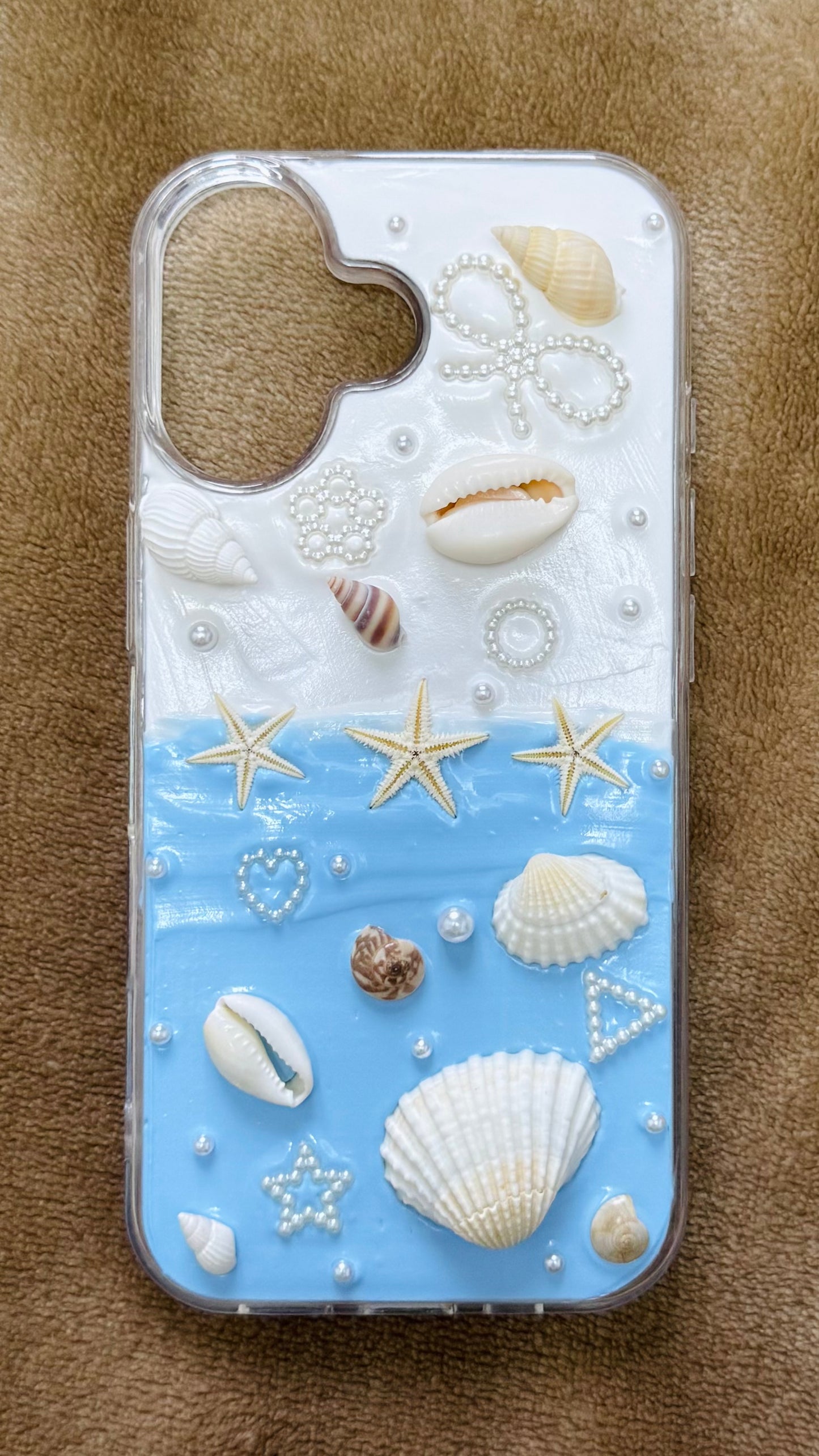 3D Shell & Pearl Handmade Decoden Case