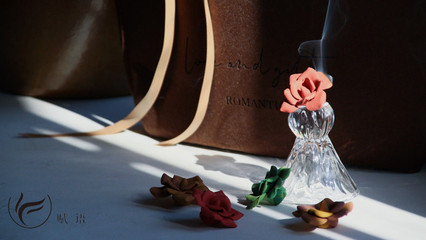 Handcrafted Rose Incense Blossoms for Relaxation & Home Aroma