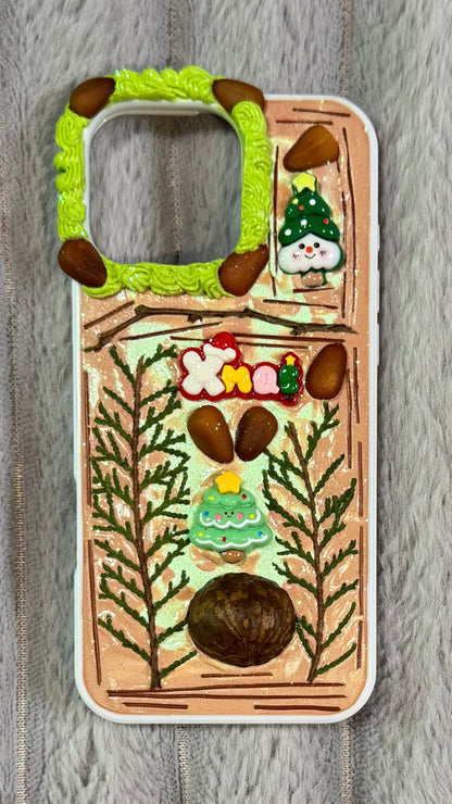 Cozy Christmas Forest Creamy Case – Cute Holiday Phone Cover