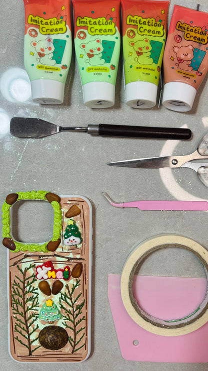 Cozy Christmas Forest Creamy Case – Cute Holiday Phone Cover