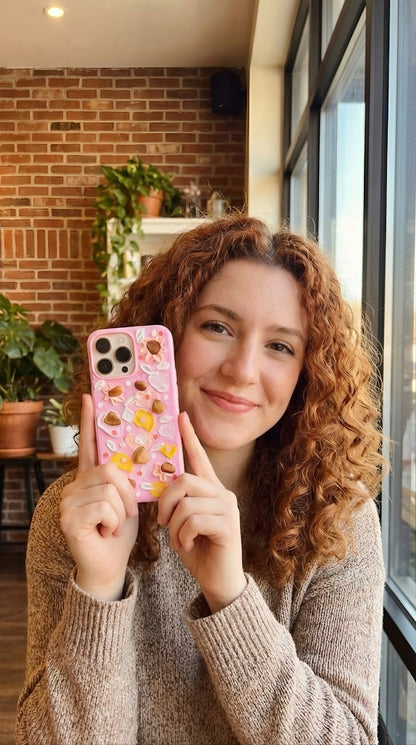 Cute Nature Candy Phone Case with Pine Nuts & Almond Shells