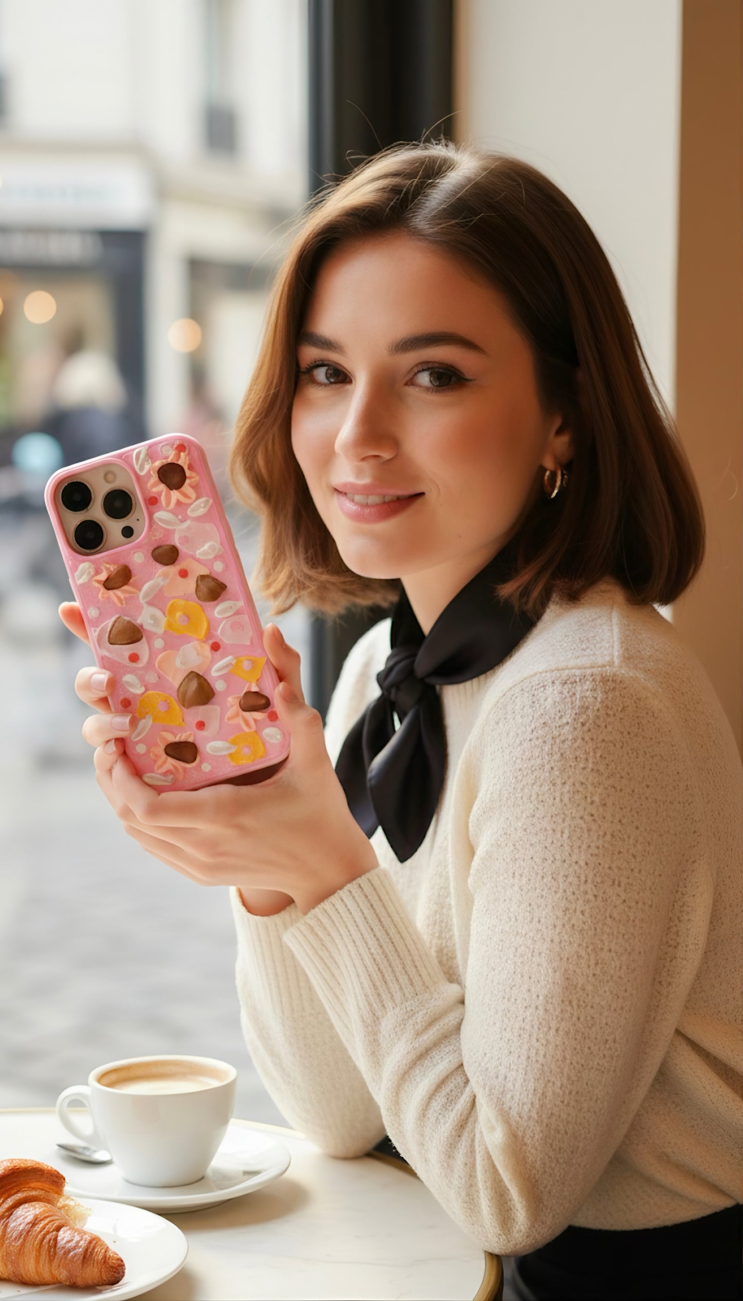 Cute Nature Candy Phone Case with Pine Nuts & Almond Shells