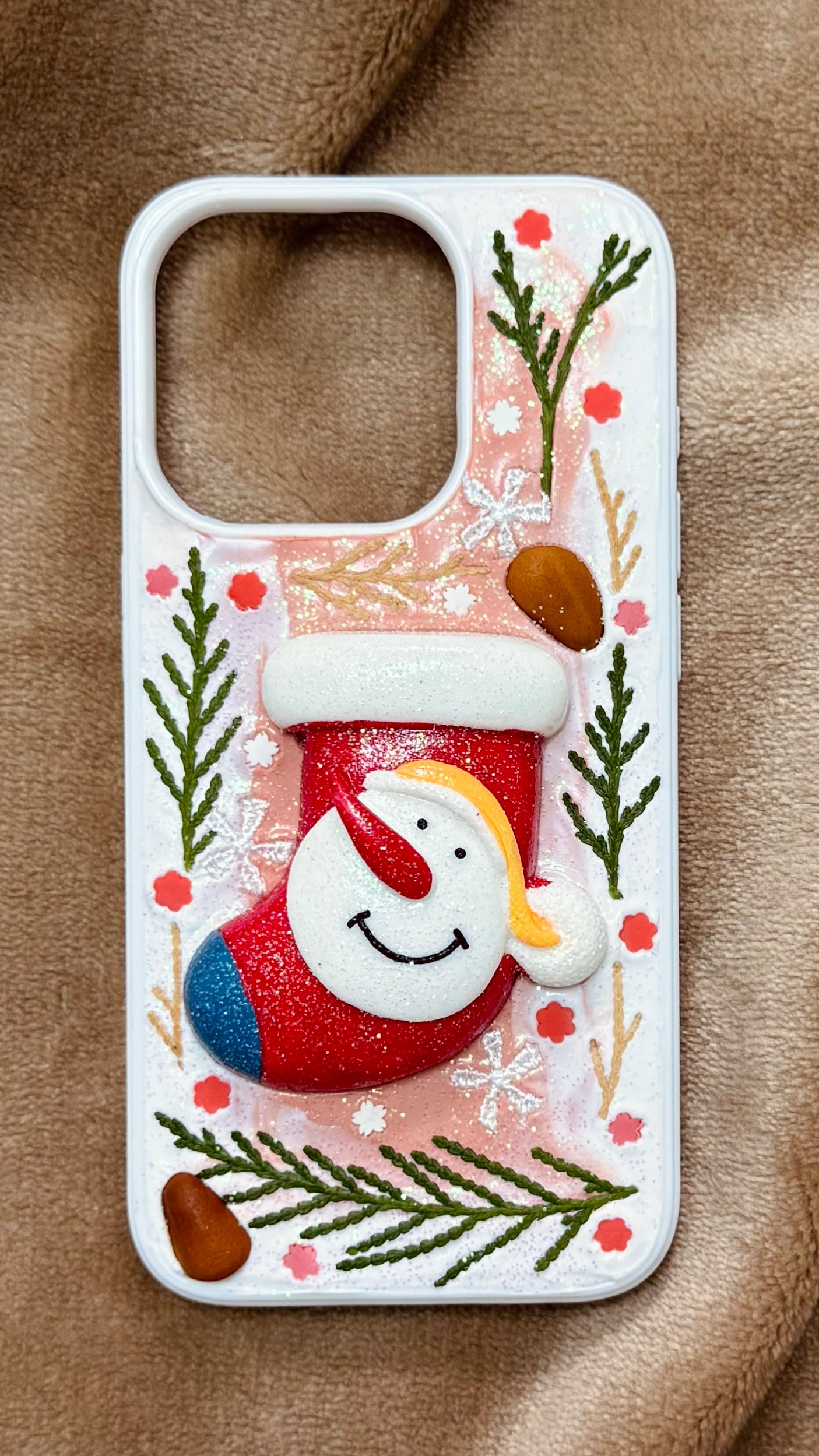 Cute Snowman & Stocking Christmas Phone Case