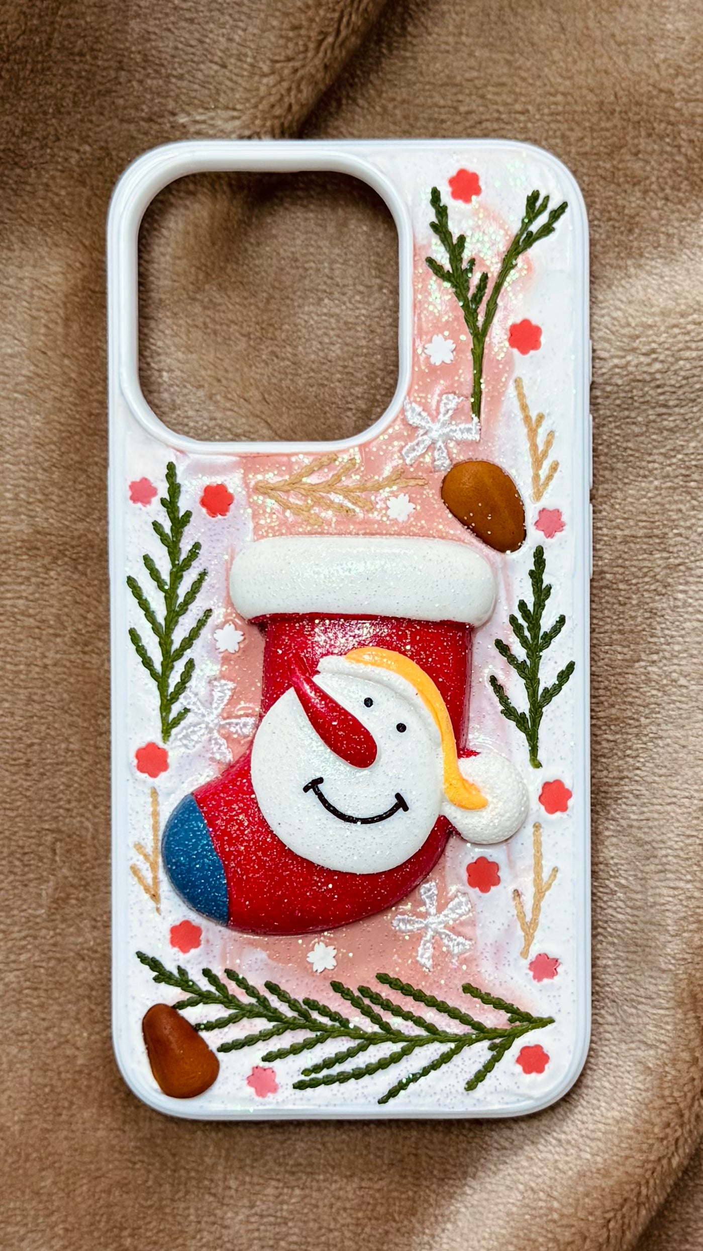 Cute Snowman & Stocking Christmas Phone Case