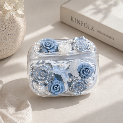 Dreamy 3D Rose & Pearl Floral AirPods Pro Case