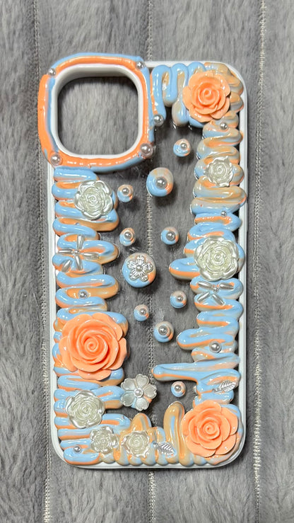 Dreamy Pastel Blossom Cream Phone Case 🌸💙