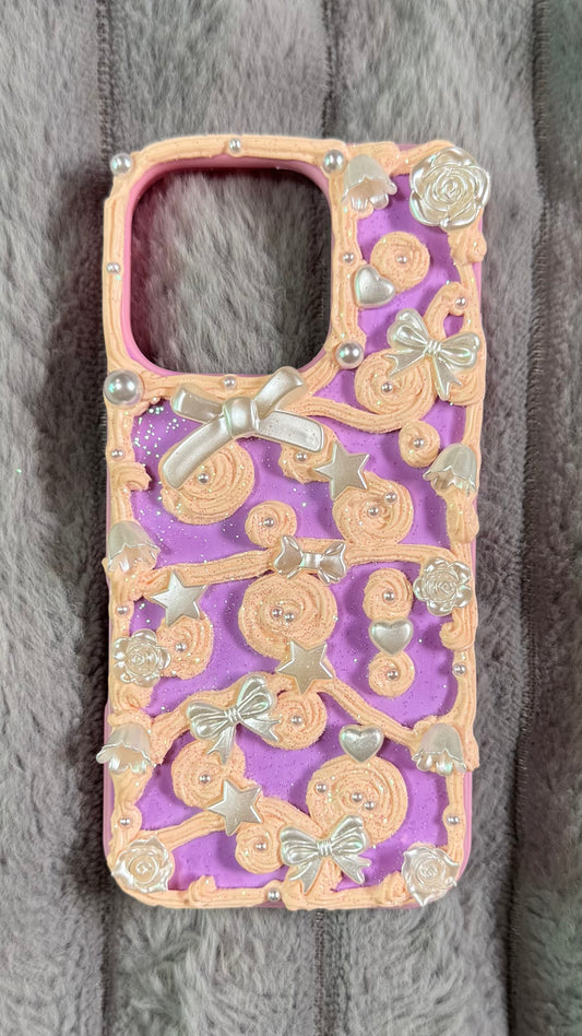 Dreamy Pastel Whip | Handmade Pearl & Charm Phone Case