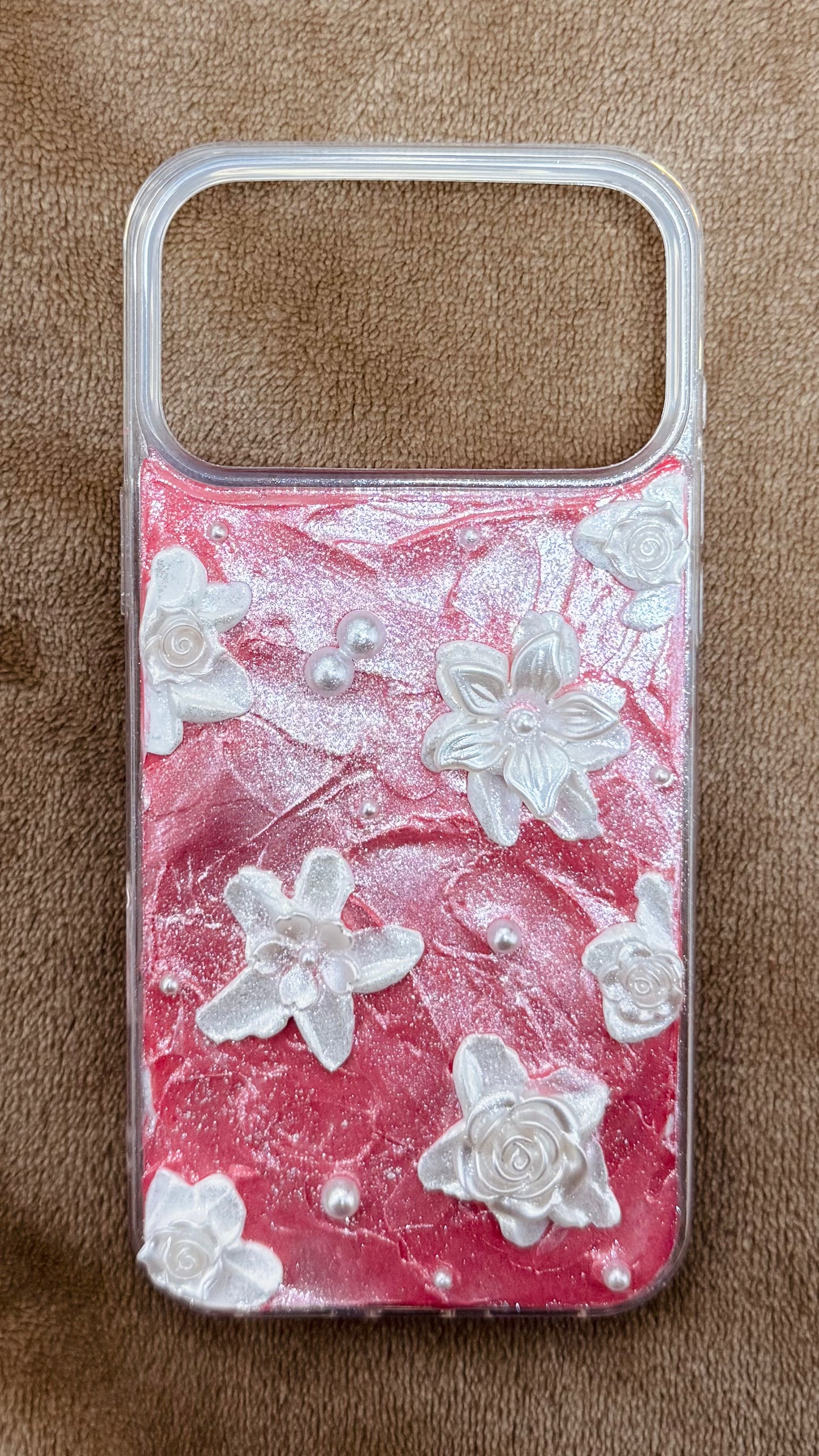 Enchanted Rose Garden 3D Decoden Case - Glittery Red