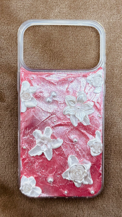 Enchanted Rose Garden 3D Decoden Case - Glittery Red