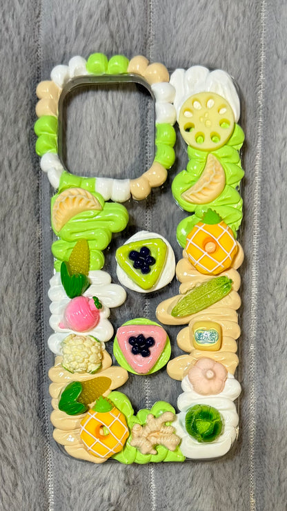 🍈 Fresh Fantasy Cream Case – Tropical Fruit Dream 🍍