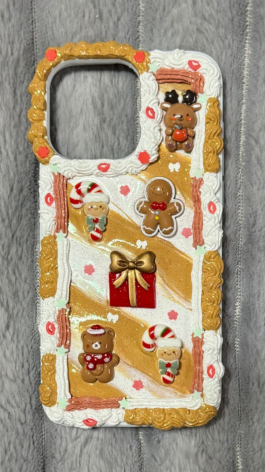Gingerbread Christmas Candy Case – Cute Holiday Phone Cover