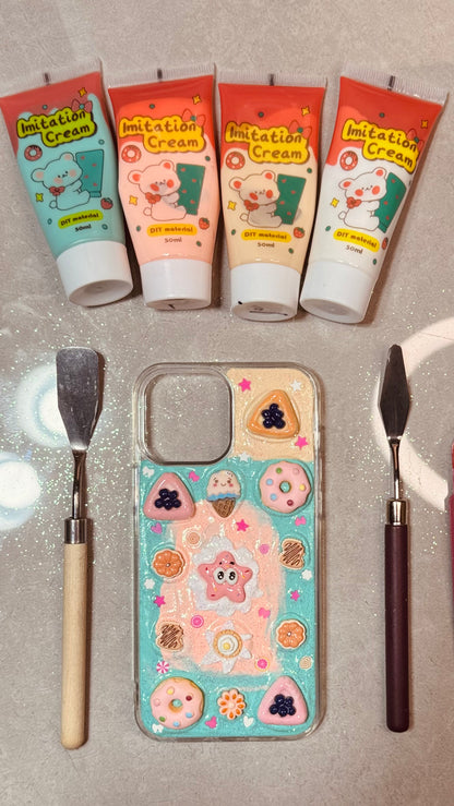 Handmade Kawaii 3D Dessert Star Decoden iPhone Case