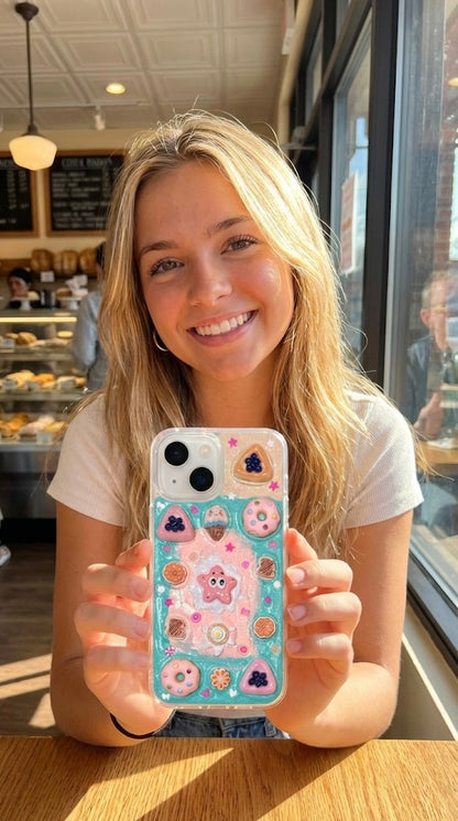 Handmade Kawaii 3D Dessert Star Decoden iPhone Case