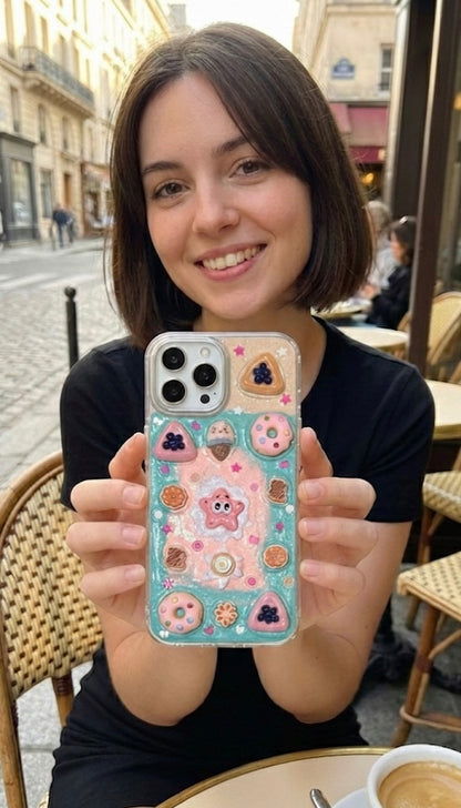 Handmade Kawaii 3D Dessert Star Decoden iPhone Case