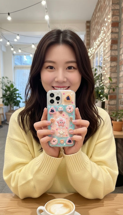 Handmade Kawaii 3D Dessert Star Decoden iPhone Case